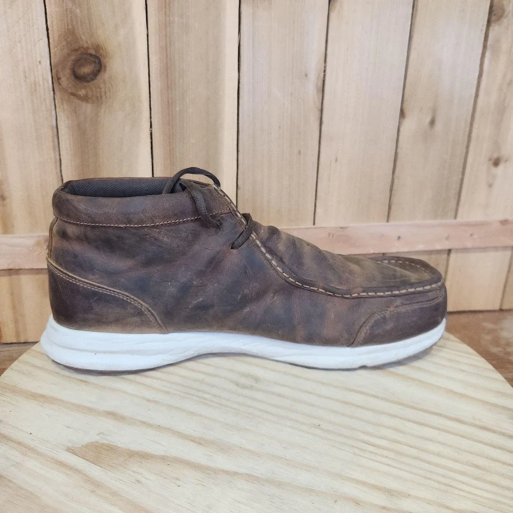 Ariat Spitfire Boots Mens 12EE Brown Leather Chukka Ankle Casual Comfort Lace Up